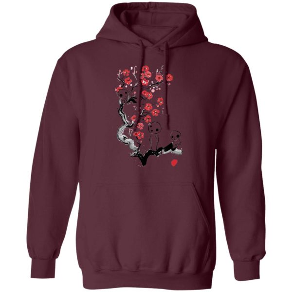 Studio Ghibli Films Princess Mononoke - Princess Mononoke – Tree Spirits on the Cherry Blossom Hoodie Unisex-Apparel, Hoodie, princess mononoke, Studio Ghibli Films Princess Mononoke