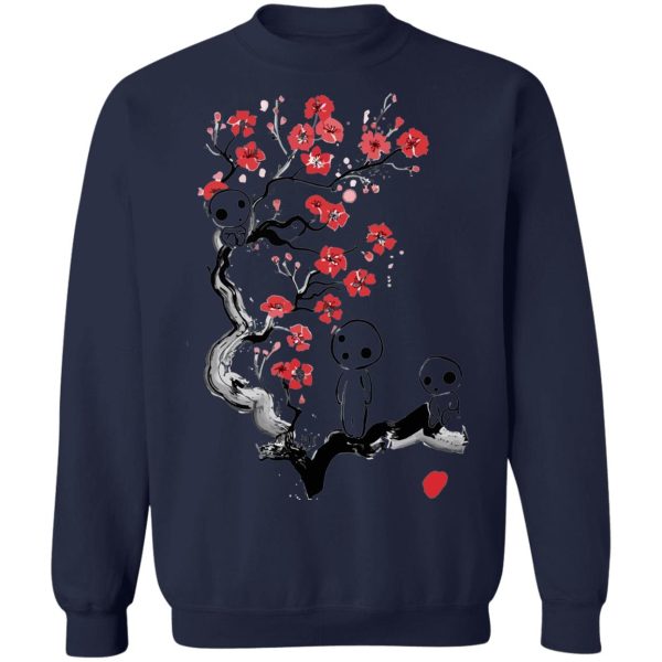 Studio Ghibli Princess Mononoke - Princess Mononoke – Tree Spirits on the Cherry Blossom Sweatshirt Unisex-Apparel, princess mononoke, Studio Ghibli Princess Mononoke, Sweatshirt