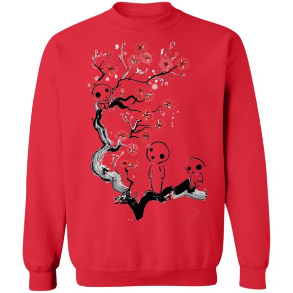 Studio Ghibli Princess Mononoke - Princess Mononoke – Tree Spirits on the Cherry Blossom Sweatshirt Unisex-Apparel, princess mononoke, Studio Ghibli Princess Mononoke, Sweatshirt