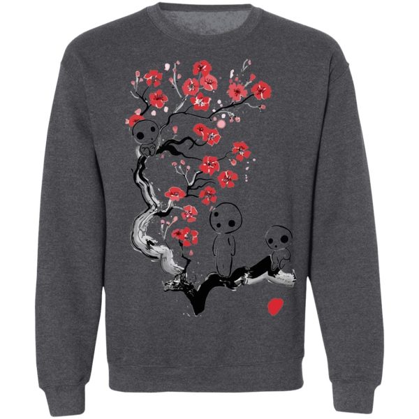 Studio Ghibli Princess Mononoke - Princess Mononoke – Tree Spirits on the Cherry Blossom Sweatshirt Unisex-Apparel, princess mononoke, Studio Ghibli Princess Mononoke, Sweatshirt