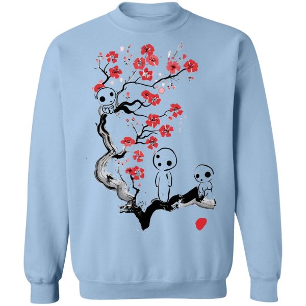 Studio Ghibli Princess Mononoke - Princess Mononoke – Tree Spirits on the Cherry Blossom Sweatshirt Unisex-Apparel, princess mononoke, Studio Ghibli Princess Mononoke, Sweatshirt