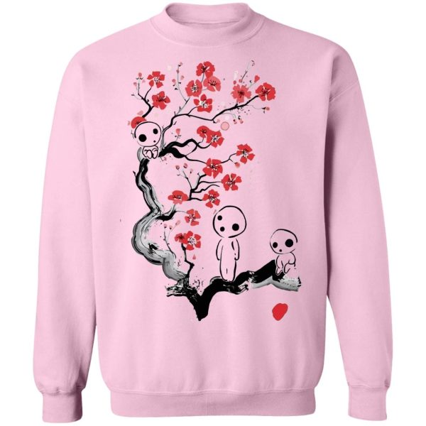 Studio Ghibli Princess Mononoke - Princess Mononoke – Tree Spirits on the Cherry Blossom Sweatshirt Unisex-Apparel, princess mononoke, Studio Ghibli Princess Mononoke, Sweatshirt