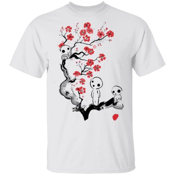 Princess Mononoke Wallpaper - Princess Mononoke – Tree Spirits on the Cherry Blossom T Shirt Unisex-Apparel, princess mononoke, Princess Mononoke Wallpaper, Tshirt