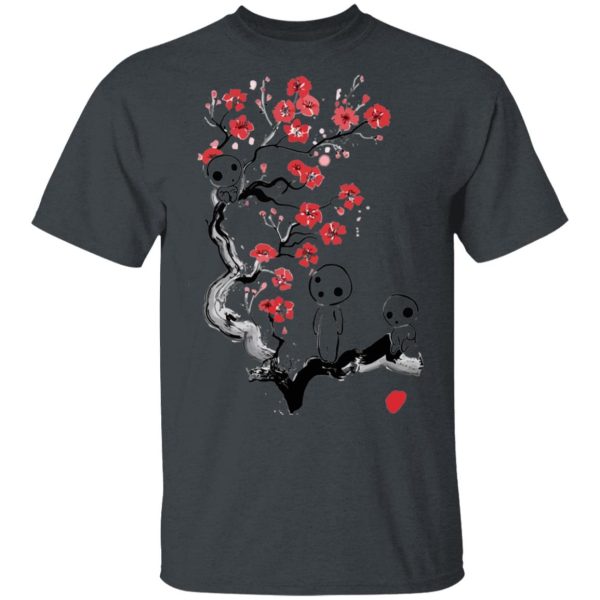 Princess Mononoke Wallpaper - Princess Mononoke – Tree Spirits on the Cherry Blossom T Shirt Unisex-Apparel, princess mononoke, Princess Mononoke Wallpaper, Tshirt