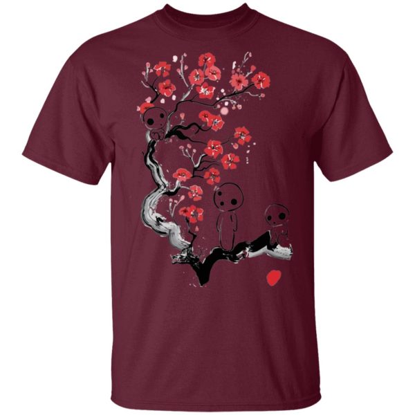 Princess Mononoke Wallpaper - Princess Mononoke – Tree Spirits on the Cherry Blossom T Shirt Unisex-Apparel, princess mononoke, Princess Mononoke Wallpaper, Tshirt