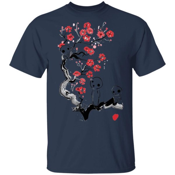 Princess Mononoke Wallpaper - Princess Mononoke – Tree Spirits on the Cherry Blossom T Shirt Unisex-Apparel, princess mononoke, Princess Mononoke Wallpaper, Tshirt