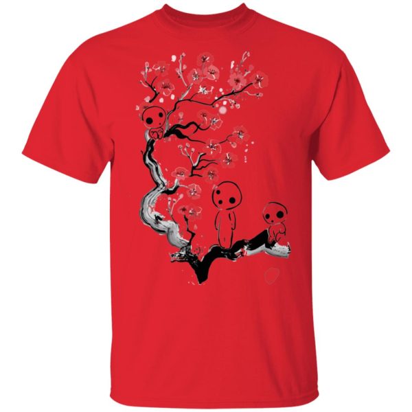 Princess Mononoke Wallpaper - Princess Mononoke – Tree Spirits on the Cherry Blossom T Shirt Unisex-Apparel, princess mononoke, Princess Mononoke Wallpaper, Tshirt