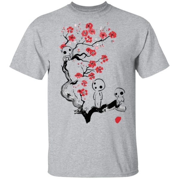 Princess Mononoke Wallpaper - Princess Mononoke – Tree Spirits on the Cherry Blossom T Shirt Unisex-Apparel, princess mononoke, Princess Mononoke Wallpaper, Tshirt