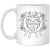 Princess Mononoke Mask in Black and White Mug 11Oz