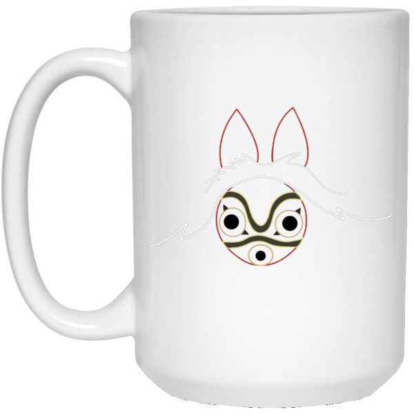 Princess Mononoke Characters - Princess Mononoke Minimalist Mug-Accessories, House Decor, Mug, princess mononoke, Princess Mononoke Characters