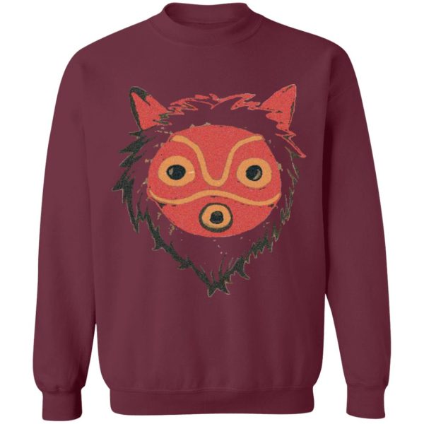 Characters In Princess Mononoke - Mononoke – Wolf Princess Sweatshirt Unisex-Apparel, Characters In Princess Mononoke, princess mononoke, Sweatshirt