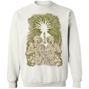 Kodama Princess Mononoke - Princess Mononoke – San and Ashitaka Sweatshirt Unisex-Apparel, Kodama Princess Mononoke, princess mononoke, Sweatshirt