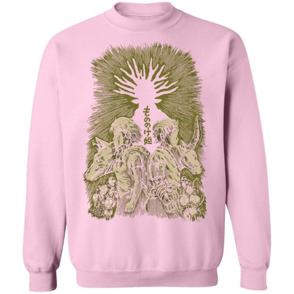 Kodama Princess Mononoke - Princess Mononoke – San and Ashitaka Sweatshirt Unisex-Apparel, Kodama Princess Mononoke, princess mononoke, Sweatshirt