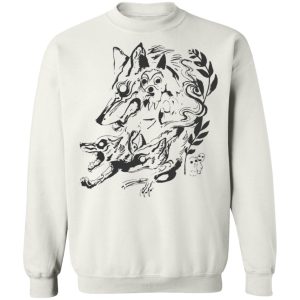 Princess Mononoke Costume - Princess Mononoke and The Wolf Creative Art Sweatshirt Unisex-Apparel, princess mononoke, Princess Mononoke Costume, Sweatshirt