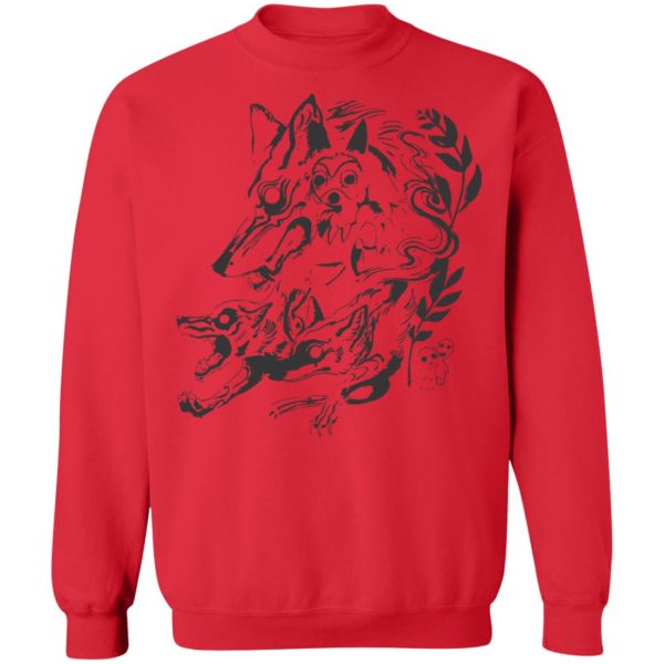 Princess Mononoke Costume - Princess Mononoke and The Wolf Creative Art Sweatshirt Unisex-Apparel, princess mononoke, Princess Mononoke Costume, Sweatshirt