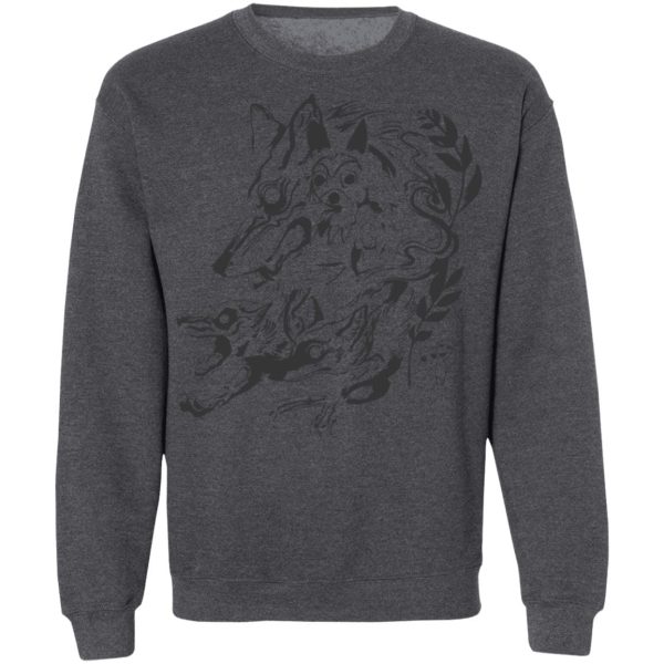 Princess Mononoke Costume - Princess Mononoke and The Wolf Creative Art Sweatshirt Unisex-Apparel, princess mononoke, Princess Mononoke Costume, Sweatshirt