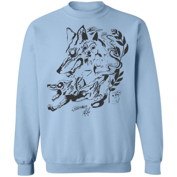 Princess Mononoke Costume - Princess Mononoke and The Wolf Creative Art Sweatshirt Unisex-Apparel, princess mononoke, Princess Mononoke Costume, Sweatshirt