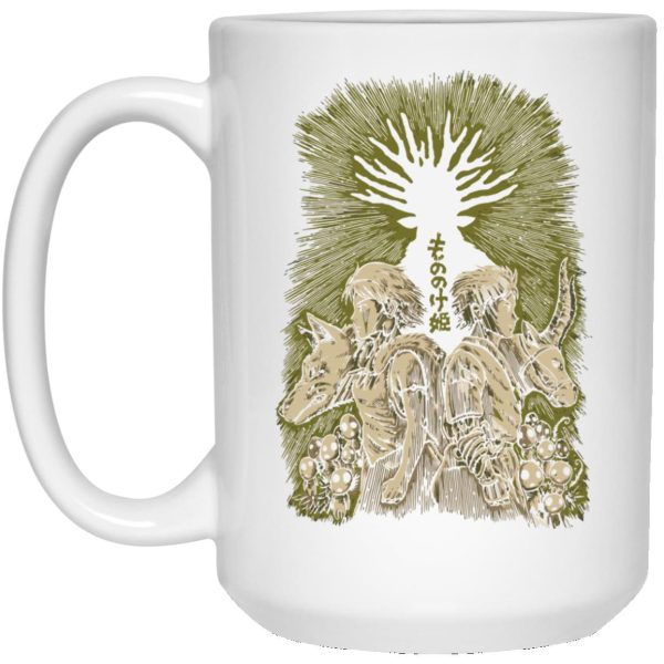 Forest Spirits Princess Mononoke - Princess Mononoke – San and Ashitaka Mug-Accessories, Forest Spirits Princess Mononoke, House Decor, Mug, princess mononoke