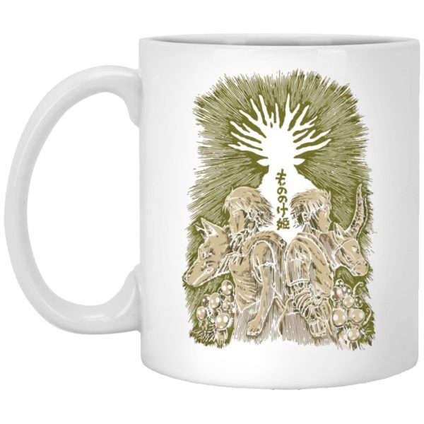 Forest Spirits Princess Mononoke - Princess Mononoke – San and Ashitaka Mug-Accessories, Forest Spirits Princess Mononoke, House Decor, Mug, princess mononoke