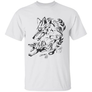 Princess Mononoke Movie Poster - Princess Mononoke and The Wolf Creative Art T Shirt Unisex-Apparel, princess mononoke, Princess Mononoke Movie Poster, Tshirt