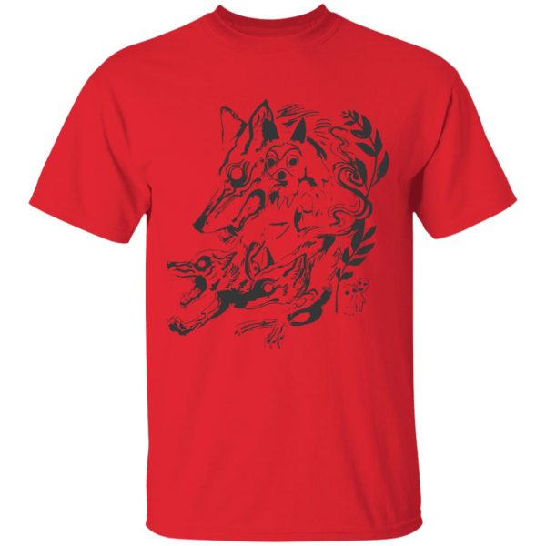 Princess Mononoke Movie Poster - Princess Mononoke and The Wolf Creative Art T Shirt Unisex-Apparel, princess mononoke, Princess Mononoke Movie Poster, Tshirt