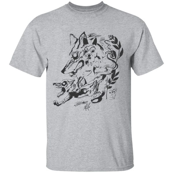 Princess Mononoke Movie Poster - Princess Mononoke and The Wolf Creative Art T Shirt Unisex-Apparel, princess mononoke, Princess Mononoke Movie Poster, Tshirt