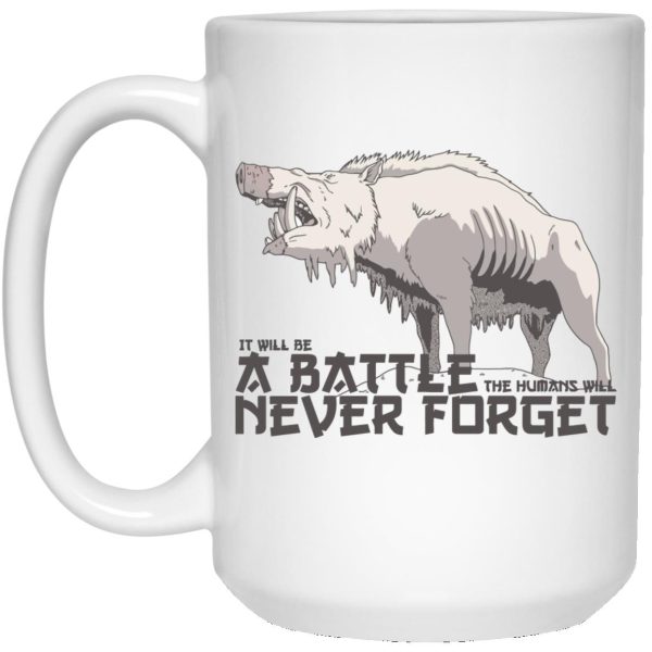 Princess Mononoke Tree Spirits - Princess Mononoke – A Battle Never Forget Mug-Accessories, House Decor, Mug, princess mononoke, Princess Mononoke Tree Spirits