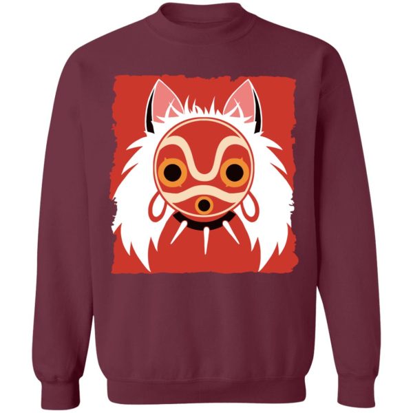 Princess Mononoke Wallpaper - Princess Mononoke Mask Classic Sweatshirt-Apparel, princess mononoke, Princess Mononoke Wallpaper, Sweatshirt