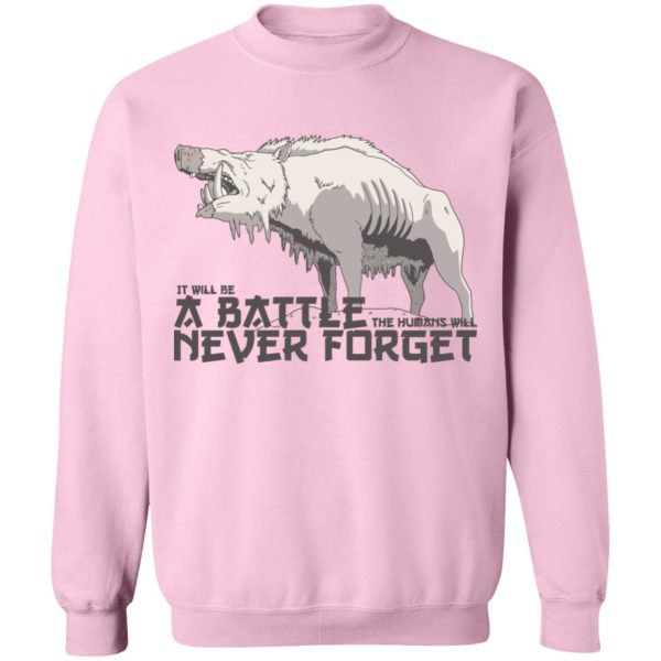 Studio Ghibli Films Princess Mononoke - Princess Mononoke – A Battle Never Forget Sweatshirt-Apparel, princess mononoke, Studio Ghibli Films Princess Mononoke, Sweatshirt