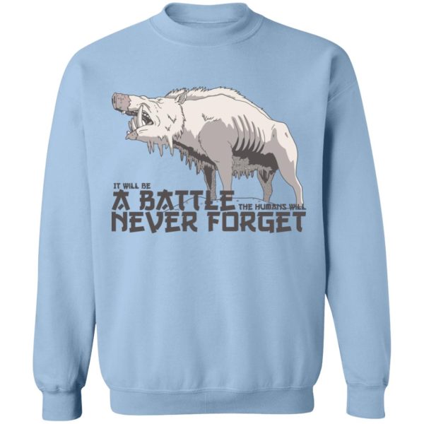 Studio Ghibli Films Princess Mononoke - Princess Mononoke – A Battle Never Forget Sweatshirt-Apparel, princess mononoke, Studio Ghibli Films Princess Mononoke, Sweatshirt