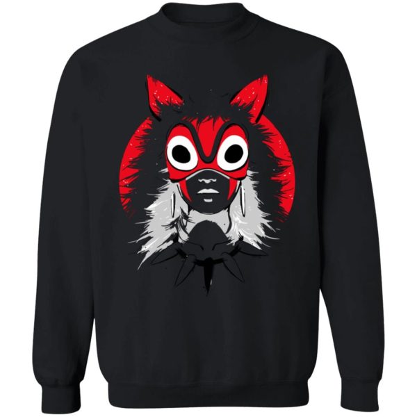 Princess Mononoke Mononoke Hime - Princess Mononoke and the Broken Mask Sweatshirt-Apparel, princess mononoke, Princess Mononoke Mononoke Hime, Sweatshirt