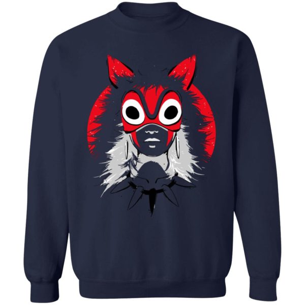 Princess Mononoke Mononoke Hime - Princess Mononoke and the Broken Mask Sweatshirt-Apparel, princess mononoke, Princess Mononoke Mononoke Hime, Sweatshirt