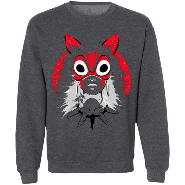 Princess Mononoke Mononoke Hime - Princess Mononoke and the Broken Mask Sweatshirt-Apparel, princess mononoke, Princess Mononoke Mononoke Hime, Sweatshirt