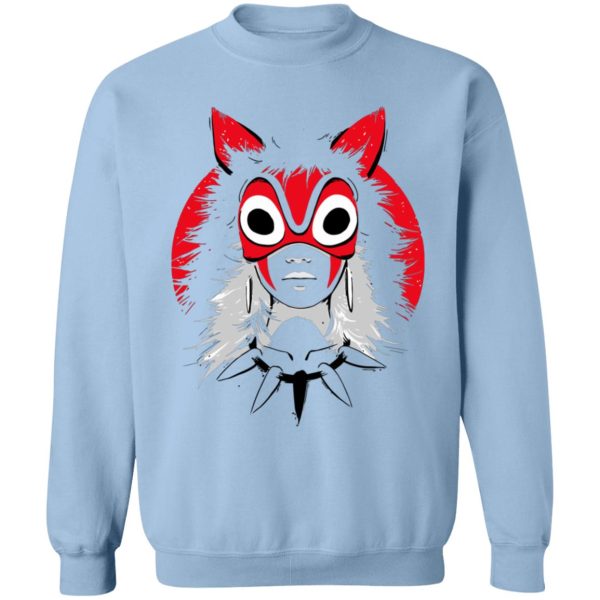 Princess Mononoke Mononoke Hime - Princess Mononoke and the Broken Mask Sweatshirt-Apparel, princess mononoke, Princess Mononoke Mononoke Hime, Sweatshirt