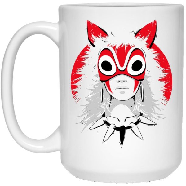 Princess Mononoke Film - Princess Mononoke and the Broken Mask Mug-Accessories, House Decor, Mug, princess mononoke, Princess Mononoke Film