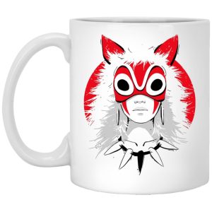 Princess Mononoke Film - Princess Mononoke and the Broken Mask Mug-Accessories, House Decor, Mug, princess mononoke, Princess Mononoke Film