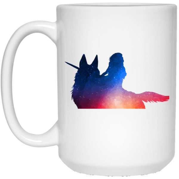 Princess Mononoke Forest Spirit Black - Princess Mononoke Rainbow Style Mug-Apparel, House Decor, Mug, princess mononoke, Princess Mononoke Forest Spirit Black