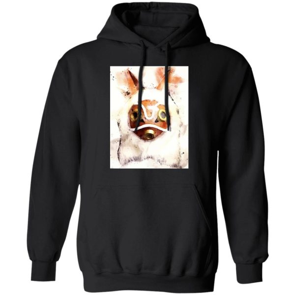 Yakul Princess Mononoke - Princess Mononoke Mask Watercoloured Classic Hoodie-Apparel, Hoodie, princess mononoke, Yakul Princess Mononoke