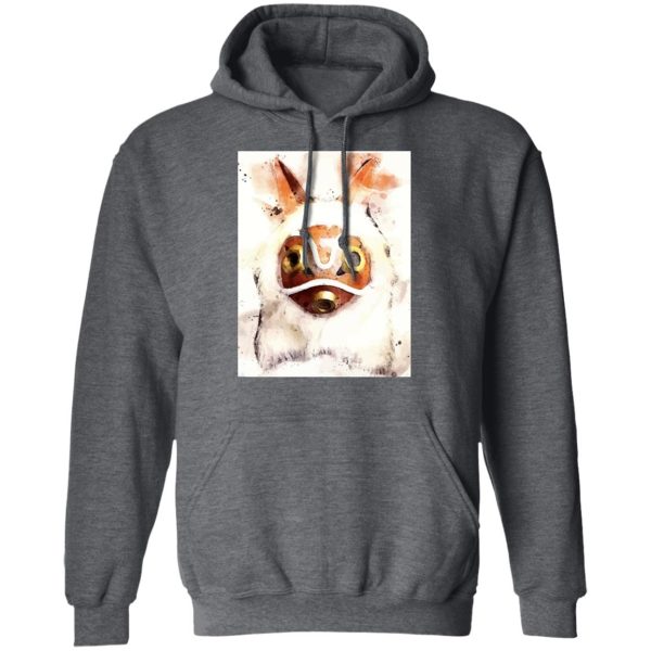 Yakul Princess Mononoke - Princess Mononoke Mask Watercoloured Classic Hoodie-Apparel, Hoodie, princess mononoke, Yakul Princess Mononoke