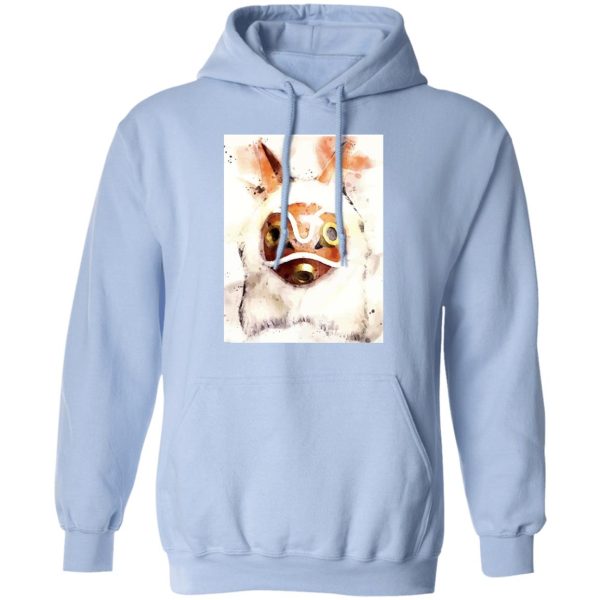 Yakul Princess Mononoke - Princess Mononoke Mask Watercoloured Classic Hoodie-Apparel, Hoodie, princess mononoke, Yakul Princess Mononoke