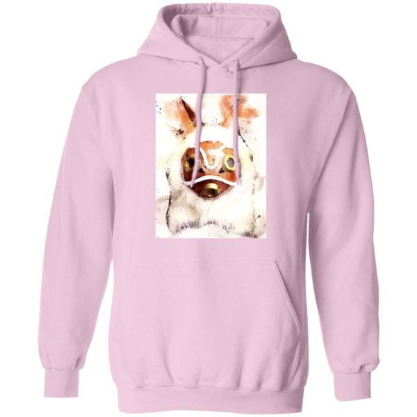 Yakul Princess Mononoke - Princess Mononoke Mask Watercoloured Classic Hoodie-Apparel, Hoodie, princess mononoke, Yakul Princess Mononoke