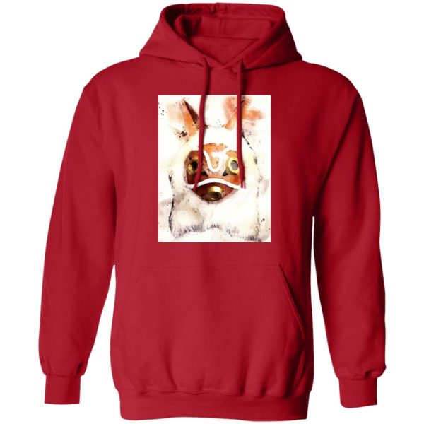 Yakul Princess Mononoke - Princess Mononoke Mask Watercoloured Classic Hoodie-Apparel, Hoodie, princess mononoke, Yakul Princess Mononoke