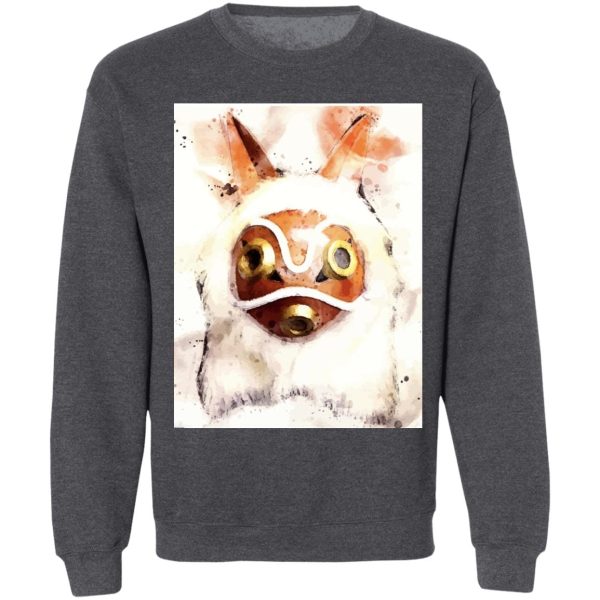 Princess Mononoke Cast - Princess Mononoke Mask Watercoloured Classic Sweatshirt-Apparel, princess mononoke, Princess Mononoke Cast, Sweatshirt