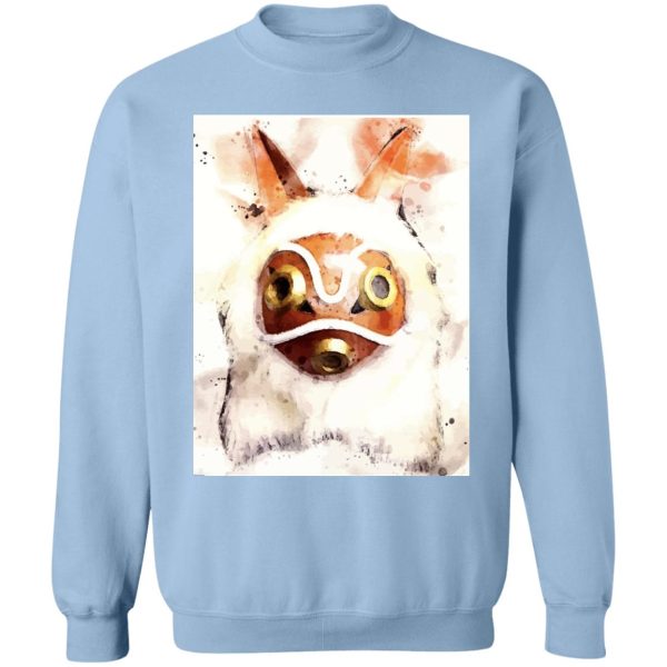 Princess Mononoke Cast - Princess Mononoke Mask Watercoloured Classic Sweatshirt-Apparel, princess mononoke, Princess Mononoke Cast, Sweatshirt