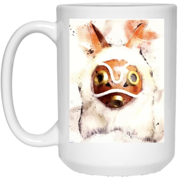 Princess Mononoke - Princess Mononoke Mask Watercoloured Classic Mug-Accessories, House Decor, Mug, princess mononoke