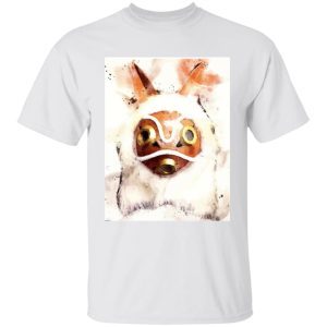 Princess Mononoke Princess - Princess Mononoke Mask Watercoloured Classic T Shirt-Apparel, princess mononoke, Princess Mononoke Princess, Tshirt