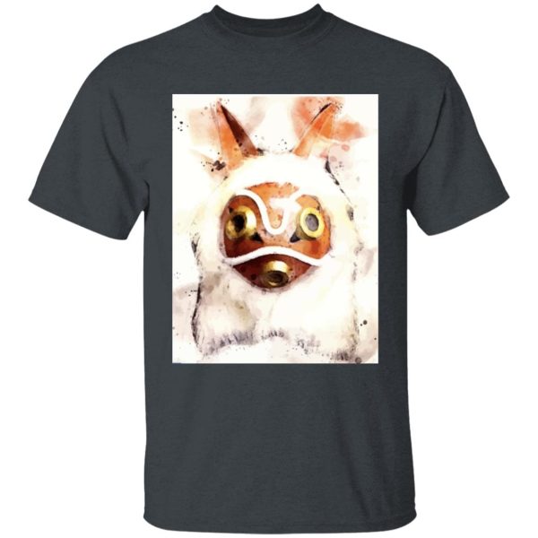 Princess Mononoke Princess - Princess Mononoke Mask Watercoloured Classic T Shirt-Apparel, princess mononoke, Princess Mononoke Princess, Tshirt