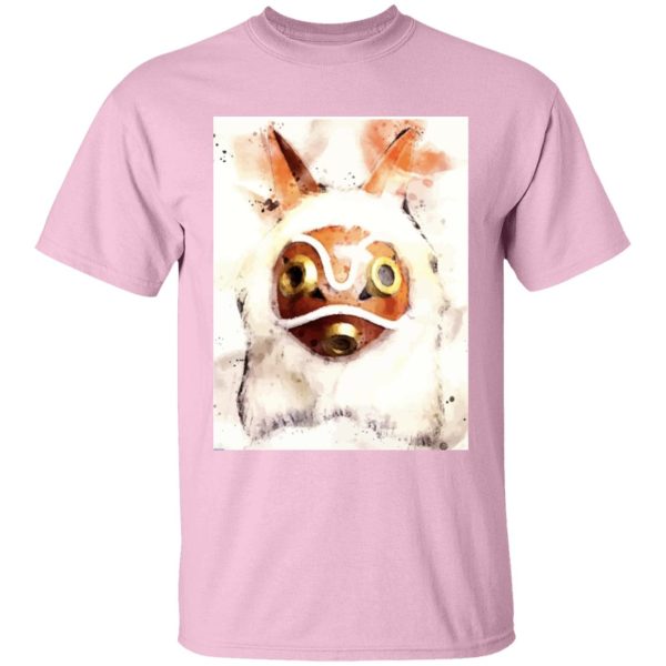 Princess Mononoke Princess - Princess Mononoke Mask Watercoloured Classic T Shirt-Apparel, princess mononoke, Princess Mononoke Princess, Tshirt