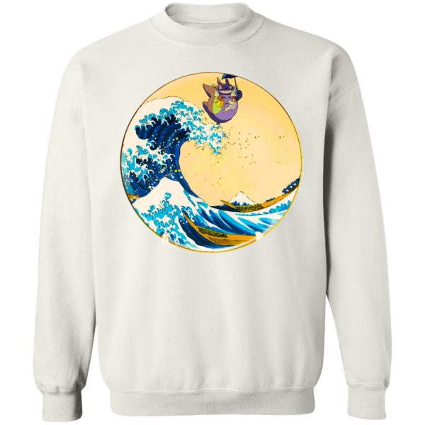 My Neighbor Totoro Wallpaper - Totoro On The Waves Sweatshirt Unisex-Apparel, My Neighbor Totoro, My Neighbor Totoro Wallpaper, Sweatshirt