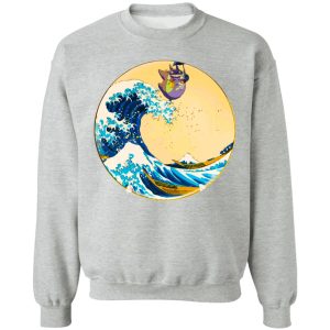 My Neighbor Totoro Wallpaper - Totoro On The Waves Sweatshirt Unisex-Apparel, My Neighbor Totoro, My Neighbor Totoro Wallpaper, Sweatshirt